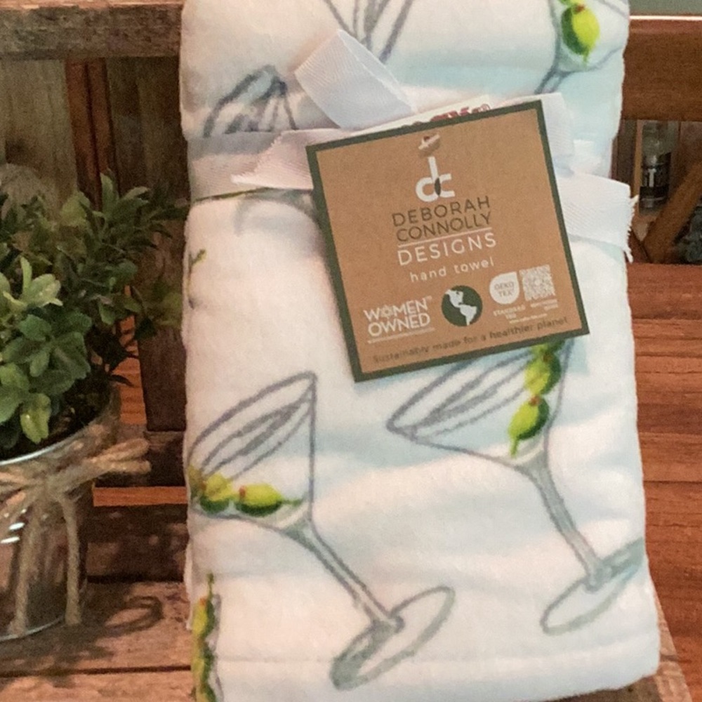 Deborah Connolly Designs Martini Hand Towel - set of 2 towels